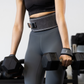 Grey Shapely Lifting Wrist Straps with Silicone Grip